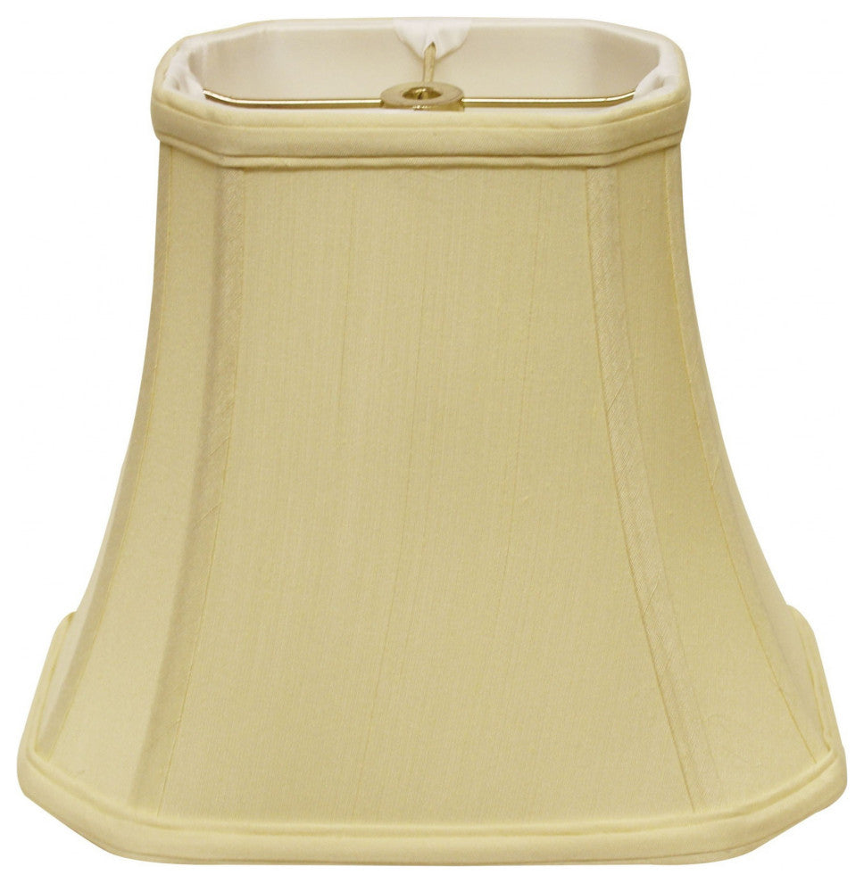 16" Antique White Slanted Rectangle Bell Monay Shantung Lampshade