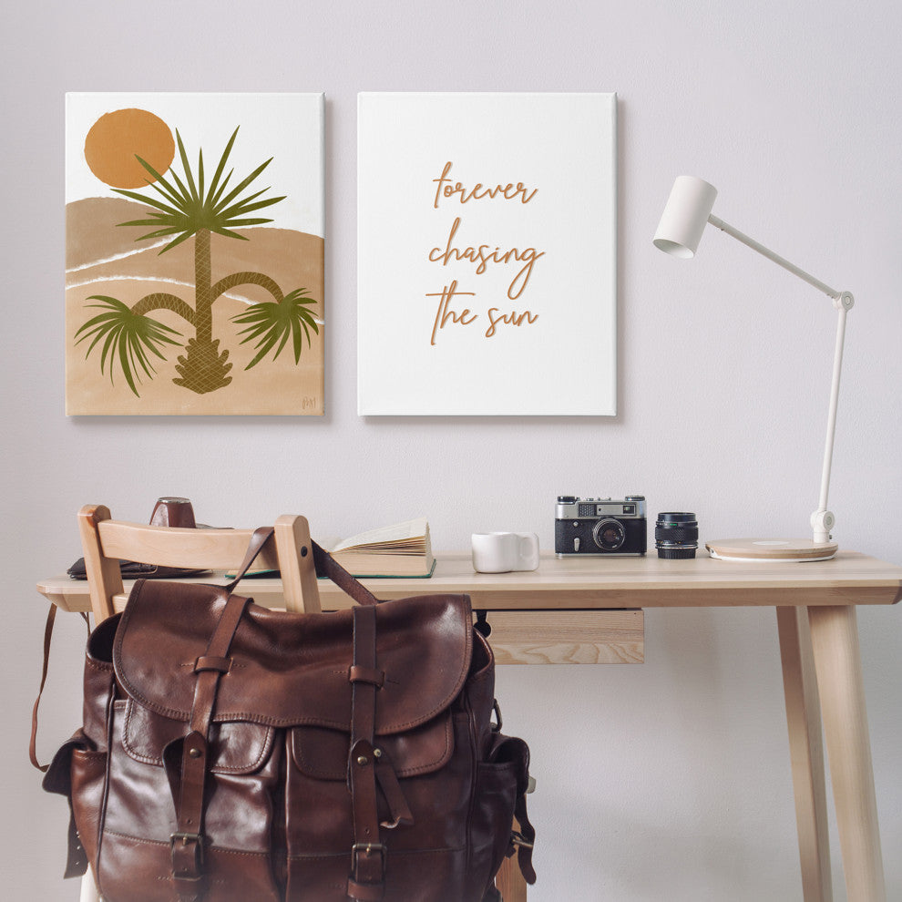Forever Chasing the Sun Desert Palm Sun,24 x 30