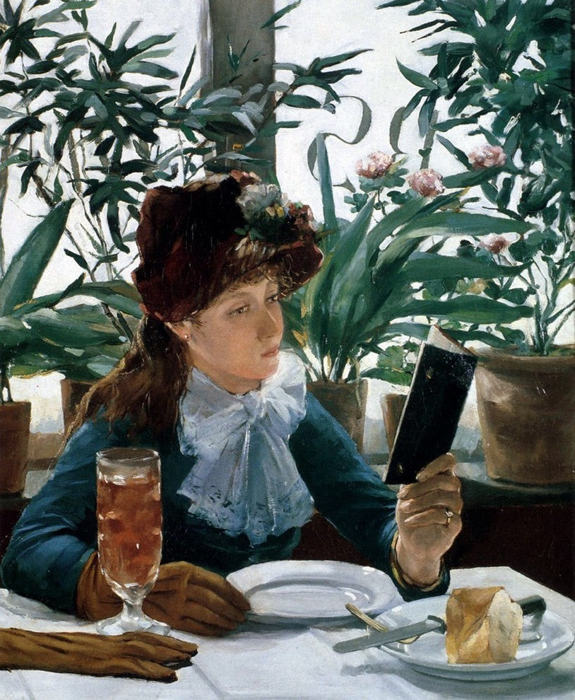 Alexandre-Auguste Hannotiau La Lecture Au Cafe Wall Decal Print
