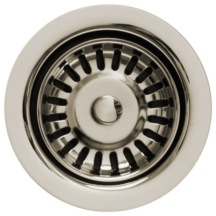 3 1/2" Waste Disposer Trim W/ Matching Basket Strainer For Deep Fireclay Sinks