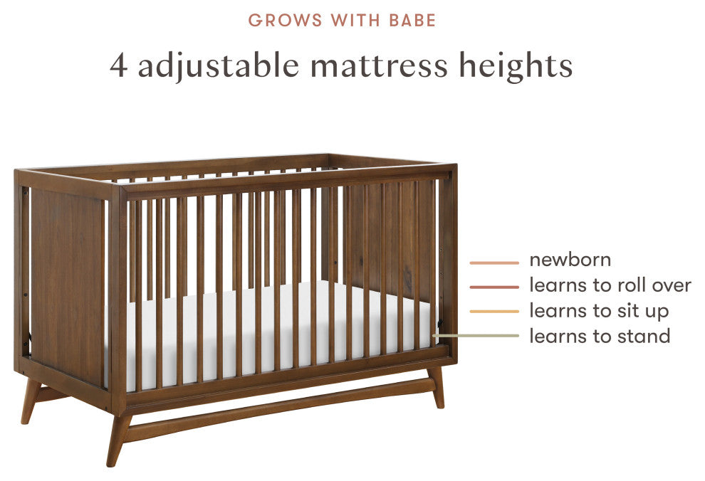 Peggy 3-in-1 Convertible Crib With Toddler Bed Conversion Kit