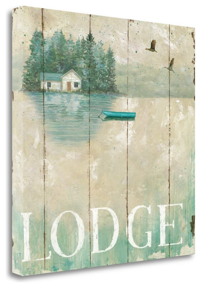 "Waterside Lodge II" By Daphne Brissonnet, Giclee Print on Gallery Wrap Canvas
