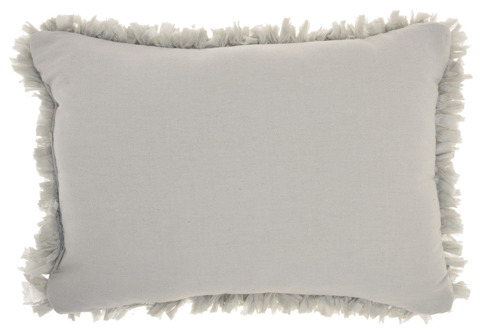Mina Victory DL660 Throw Pillow, Silver, 14"x20"