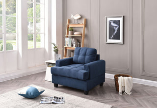 Lockhart Suede Chair, Navy Blue