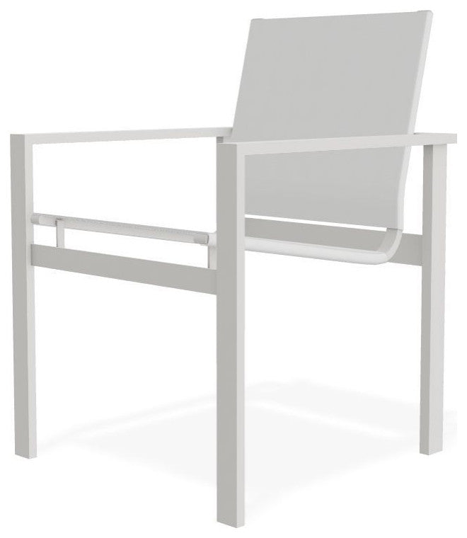 Tribeca Sling Outdoor Stackable Armchair, White/Snow