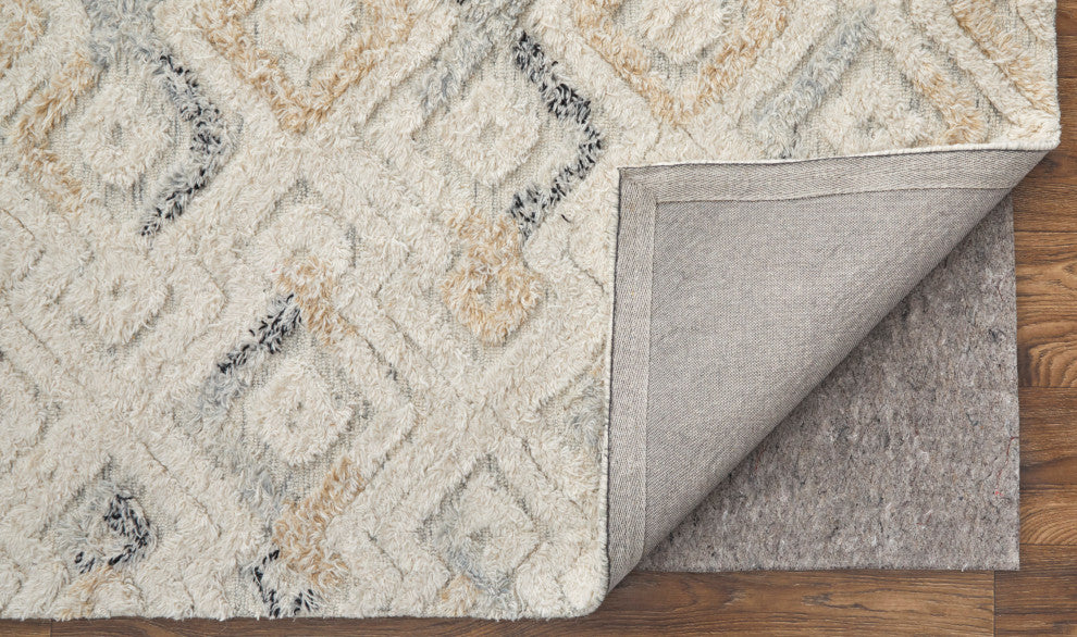 Weave & Wander Elika Transitional Moroccan, Ivory/Gray/Black, 5'x8'
