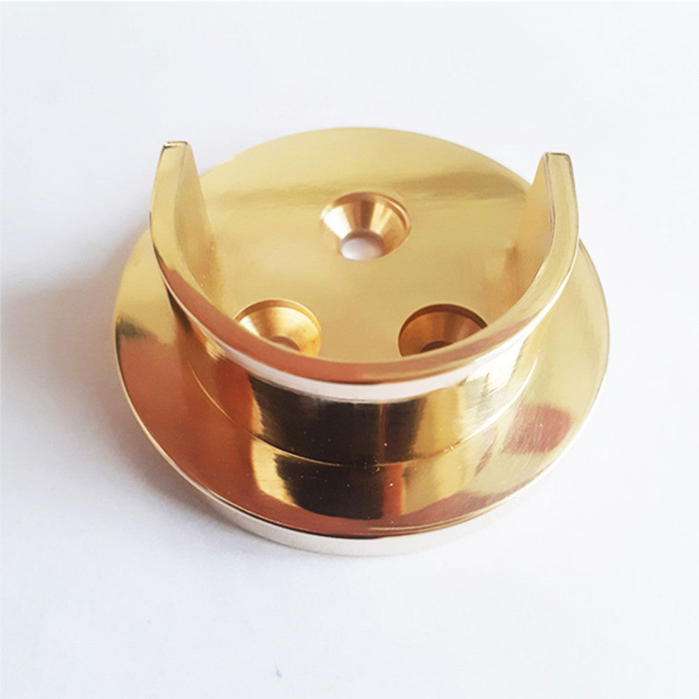 Heavy Duty Open Flange With Invisible Screws - 2 Flanges, Polished Brass Lacquer