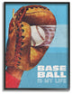 Baseball Is My Life Mitt Red Blue Sports Design, 16"x20", Black Frame
