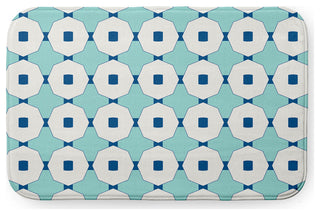 34" x 21" Button Up Bathmat, Light Blue