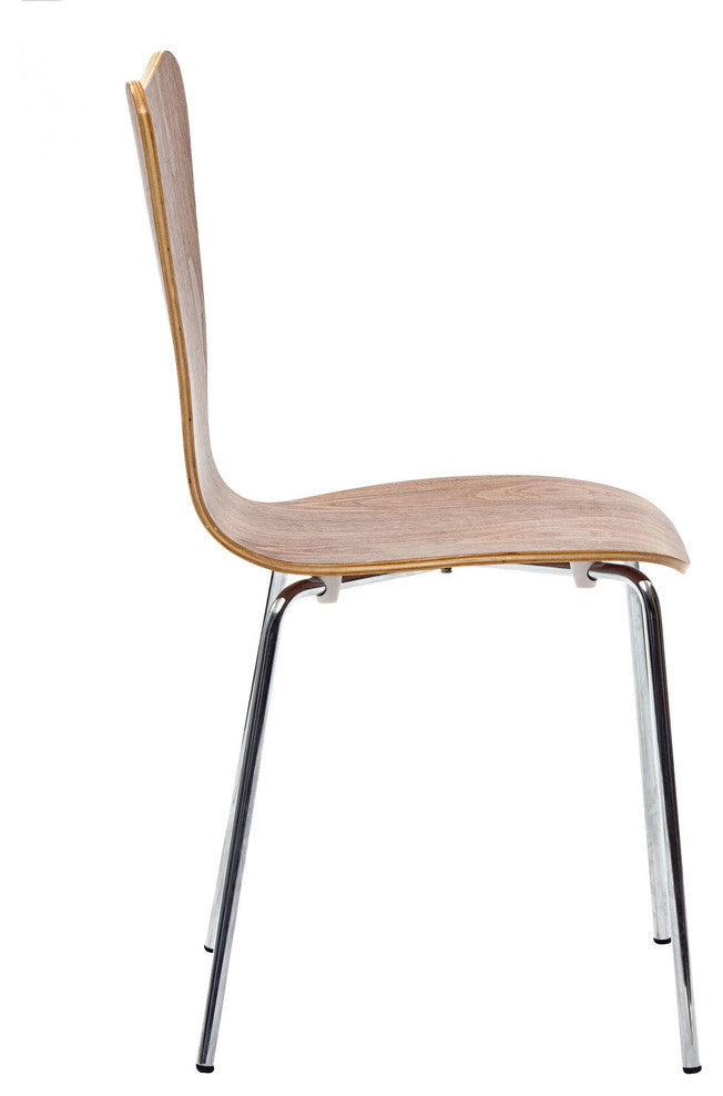 Modern Contemporary Kitchen Wood Dining Side Chair Walnut