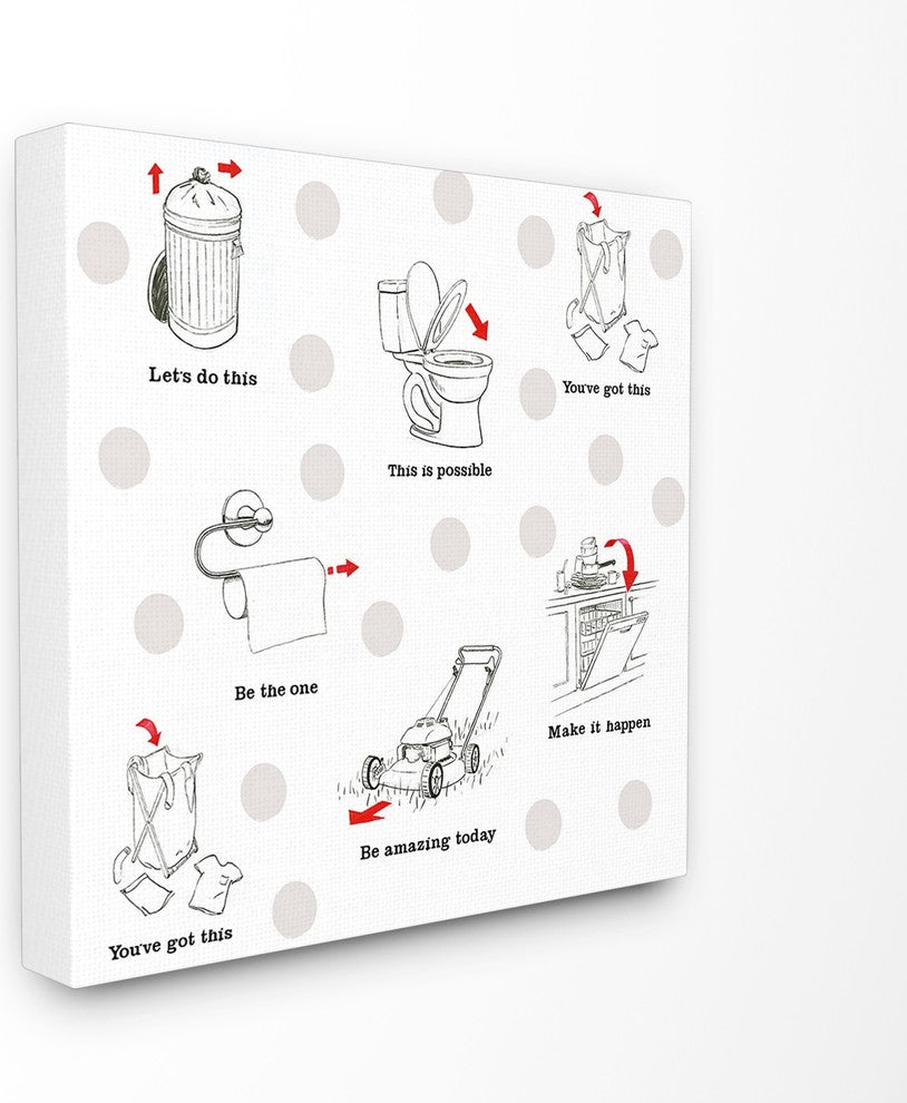 Stupell Ind. Home Improvement Illustrations Canvas Wall Art, 24 x 24