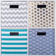 Polyester Cube Waves Nautical Blue Square 13"x13"x13"