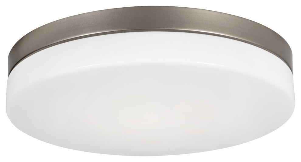 Oscar 11" Flush Mount, Satin Nickel