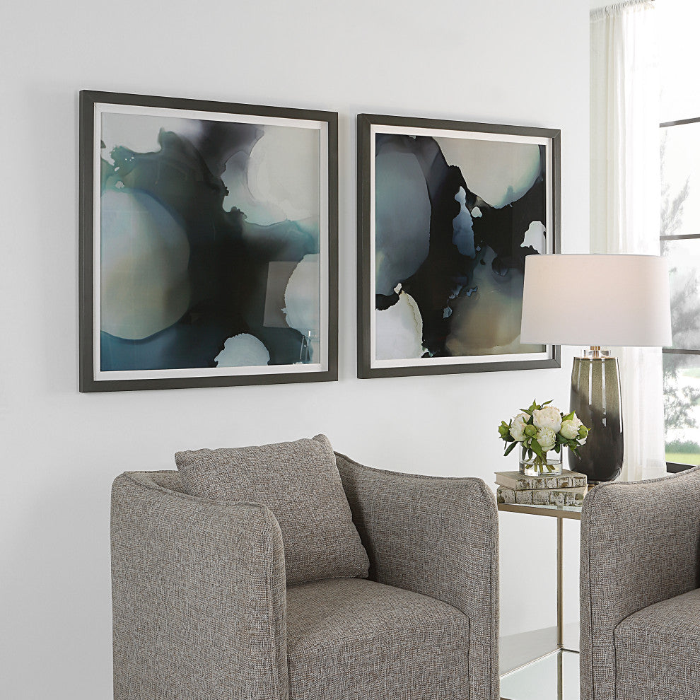 Uttermost 41458 Telescopic Abstract Framed Prints, Set of 2