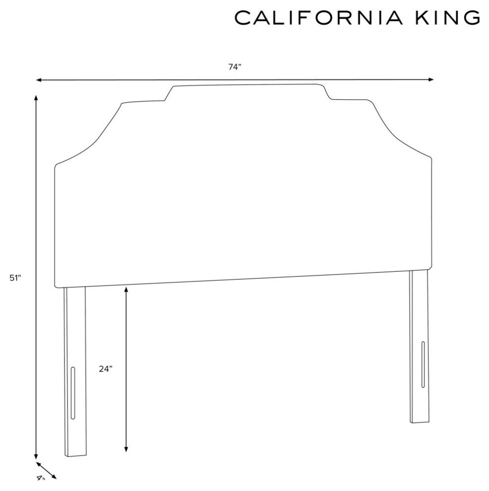 California King Headboard, Zuma Charcoal