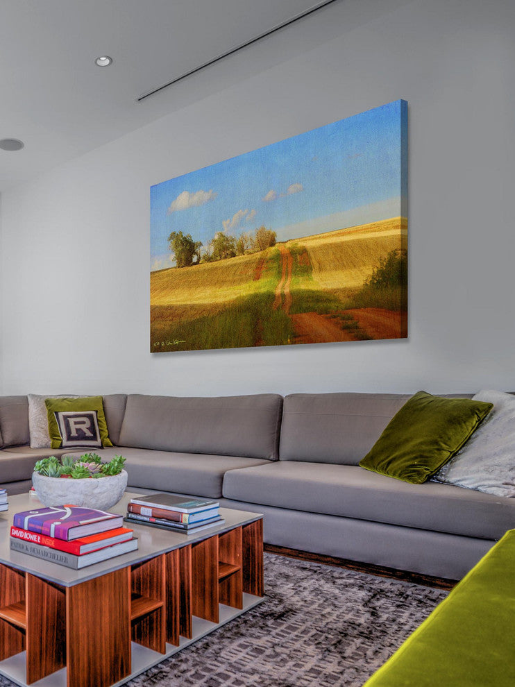 "Road Old House" Painting Print on Canvas by Chris Vest