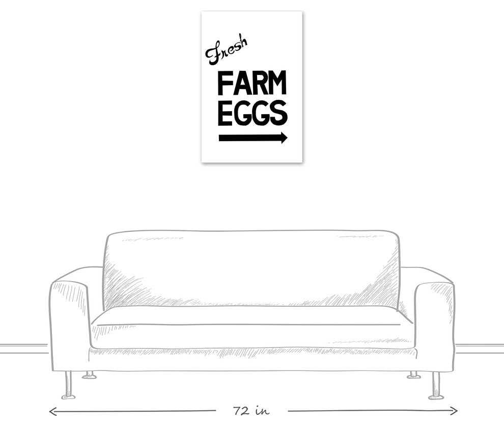 Fresh Farm Eggs 20x30 Canvas Wall Art