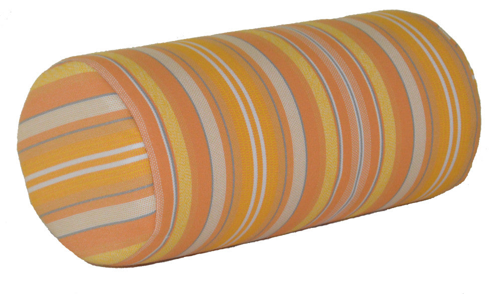 Bolster Pillows, Orange Stripe, 7" X 18"