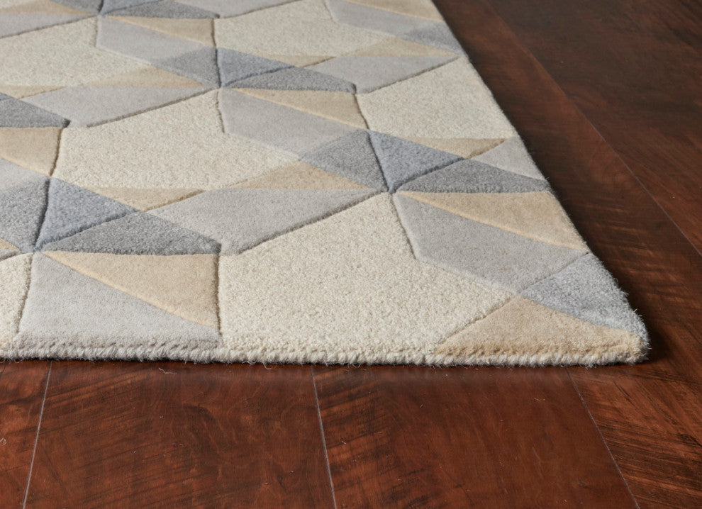 KAS Eternity 1060 Ivory/Gray Elements Area Rug, 4'x6'