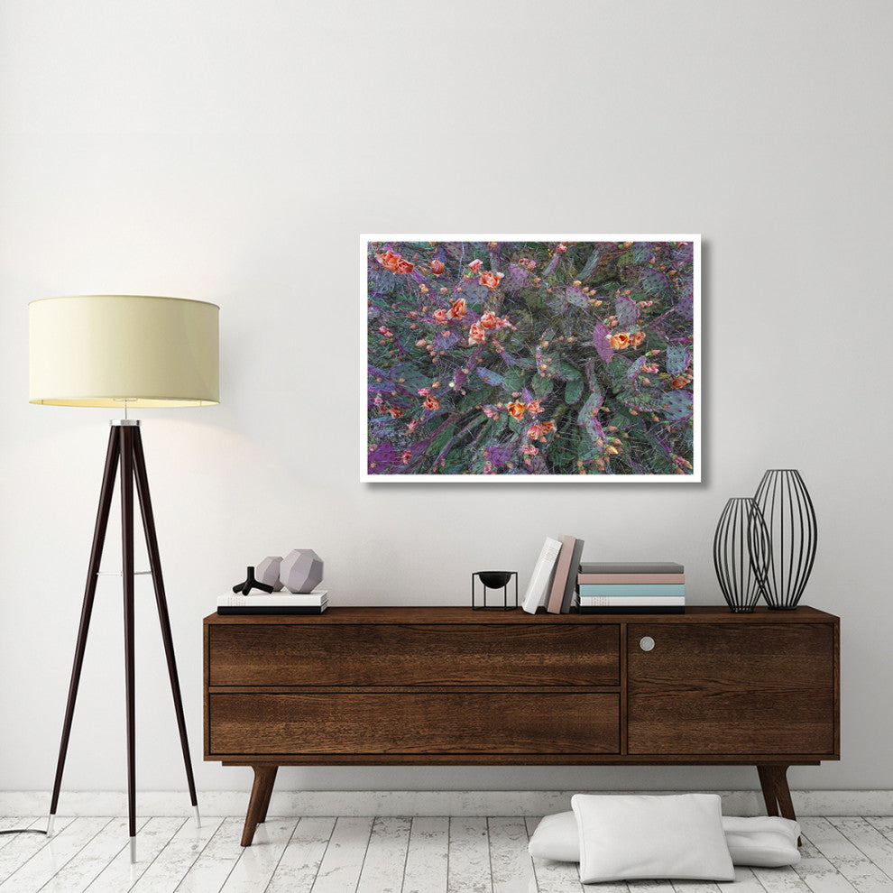 "Opuntia flowering, North America" Paper Print by Tim Fitzharris, 46"x33"