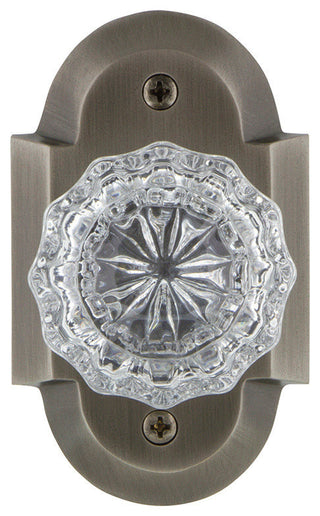 Double Cottage Plate With Crystal Knob, Antique Pewter