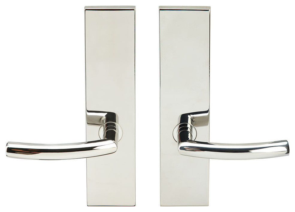 Oslo Lever, Tubular Full Dummy Pair, Left Hand, Polished Stainless Steel