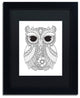 Hello Angel ''Owl 3'' Art, Black Frame, Black Mat, 14x11