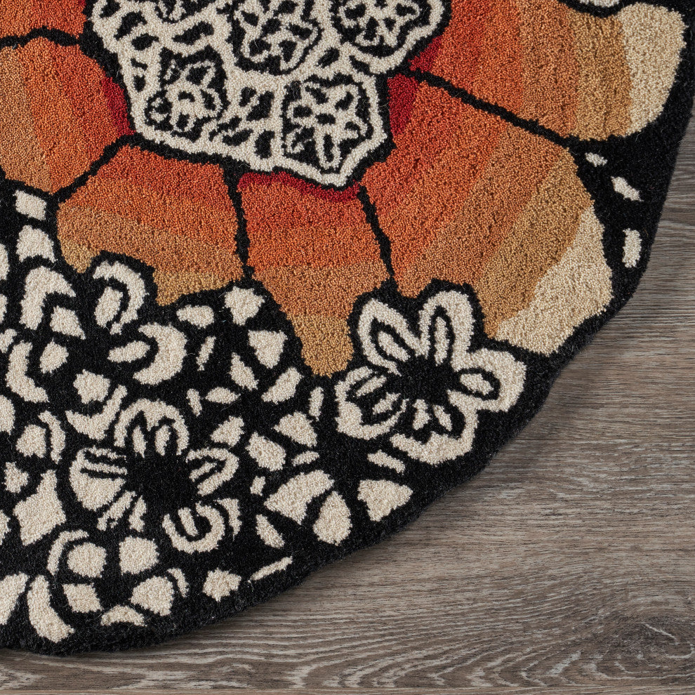 Spring Blossoms Area Rug, 4' Round