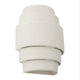 Ziggurat Outdoor Wall Light, Paintable Bisque, Open Top