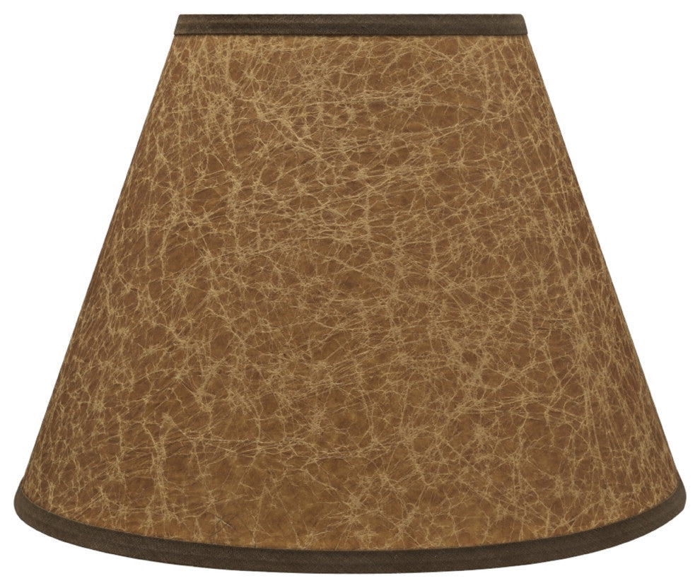 32622 Hardback Empire Shaped Spider Lamp Shade, Dark Brown, 12" wide, 6"x12"x9"