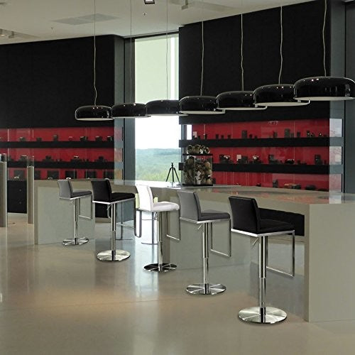 Amalfi Light Grey Stainless Steel Barstool - Grey