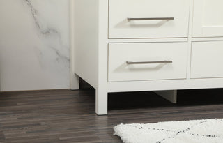 Isabel Single Bathroom Vanity, White, 60", Without Backsplash