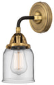 Small Bell Sconce, Black Antique Brass, Clear, Clear