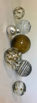 Wall Spheres - Chocolate & White ~ Set of 9