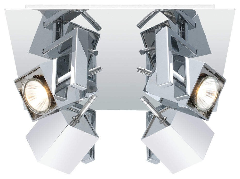 Eglo 4x50w Square Ceiling Track Light W/ Chrome Finish - 200391A