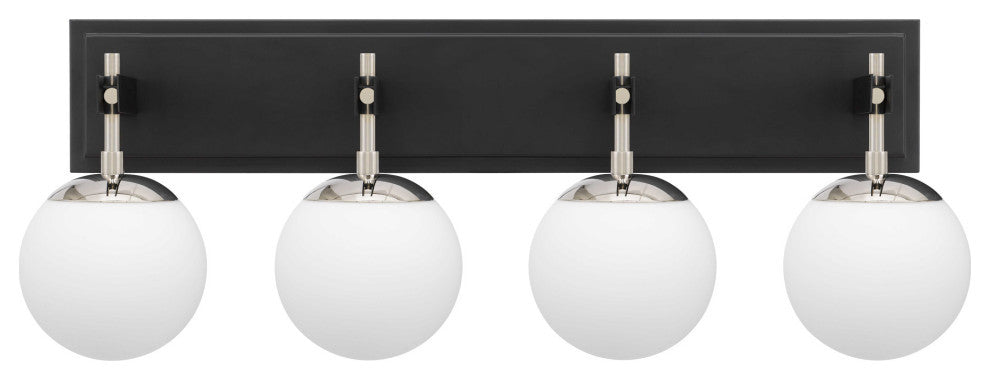 Allie 4-Lt Bath - Black/Polished Nickel