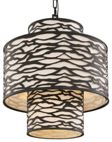 Varaluz-348P04CB-Four Light Pendant Carbon Black