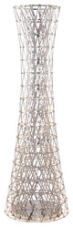 LED Silver Geometric Cage Floor Lamp, Chrome