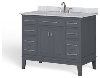 Fairmont Bathroom Vanity, Single Sink, 42", Maple Gray, Freestanding