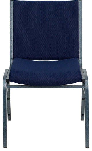 HERCULES Series Heavy Duty Navy Blue Dot Fabric Stack Chair