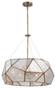 Euclid 24" 5 Light Pendant Aged Brass