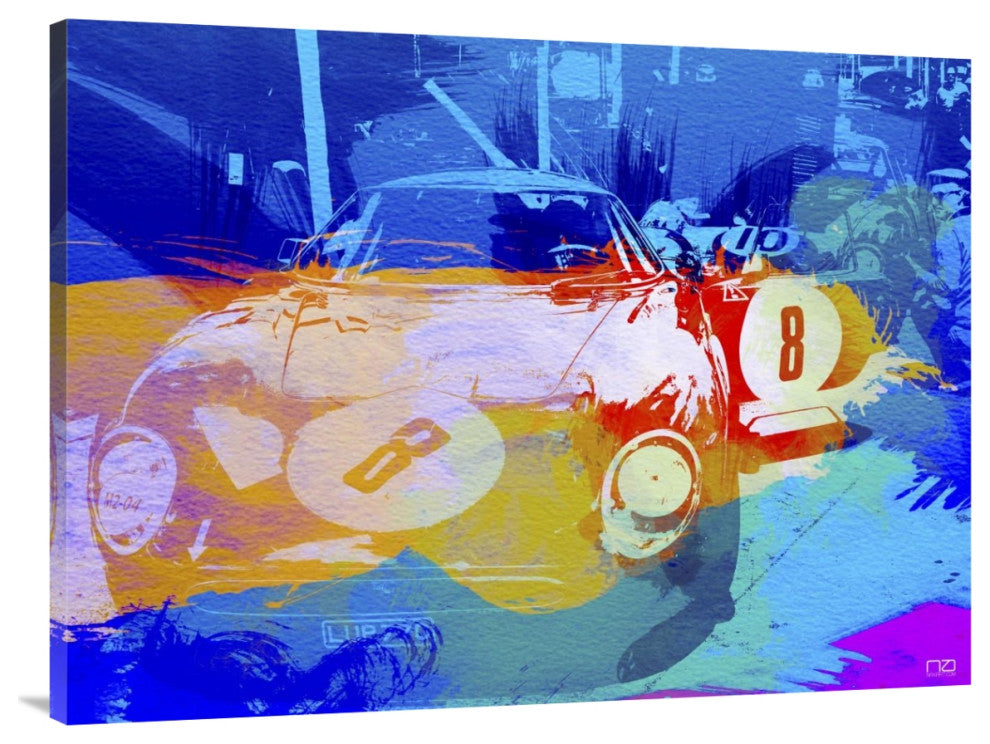 "BMW Before Race Watercolor" Fine Art Print