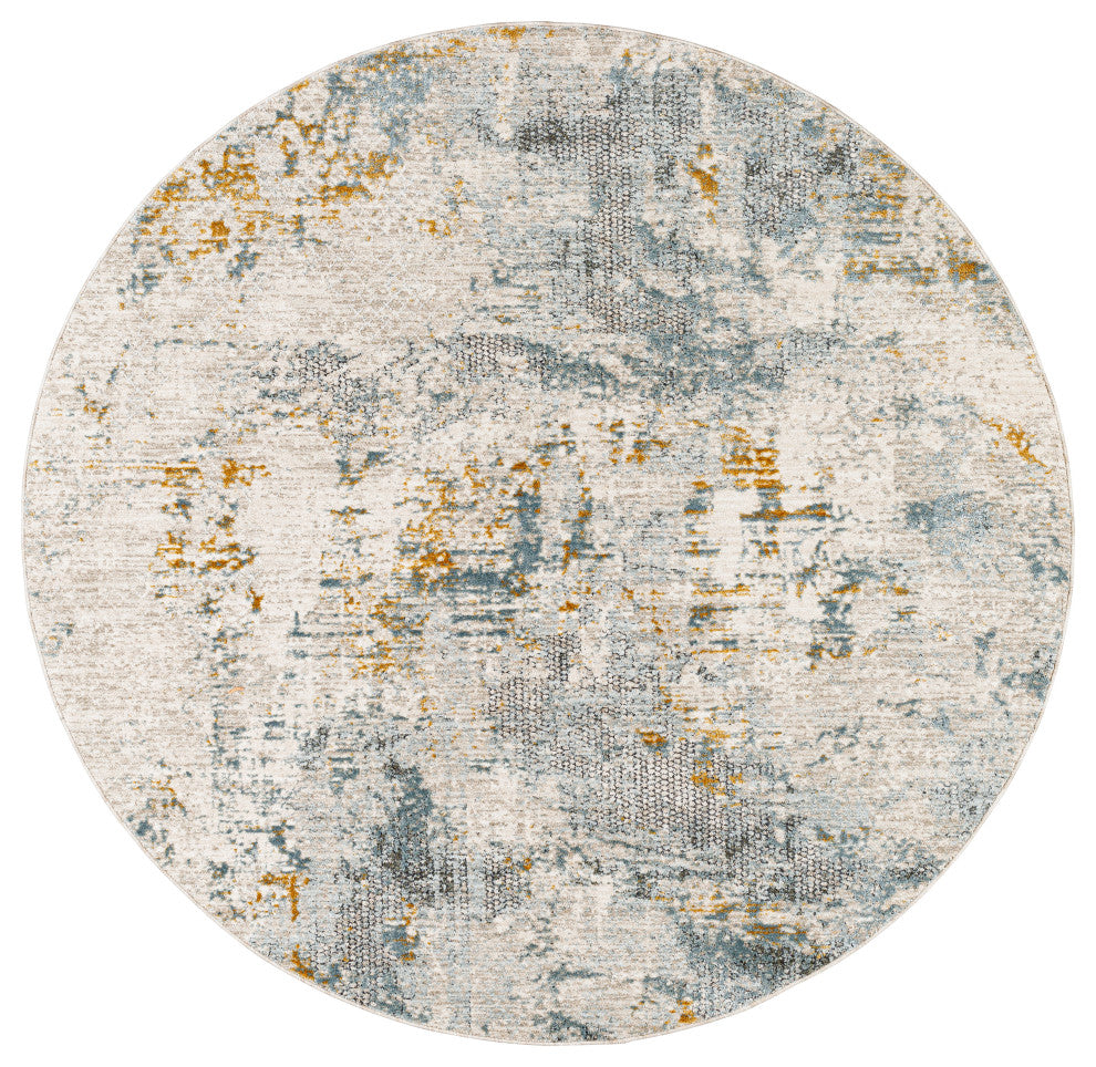 Surya Dresden DRE-2300 Machine Woven Area Rug, Taupe, 5'3" x 5'3"