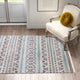 Diamond Dynasty Handwoven Jute and Cotton Dhurrie Area Rug, 2' X 3'