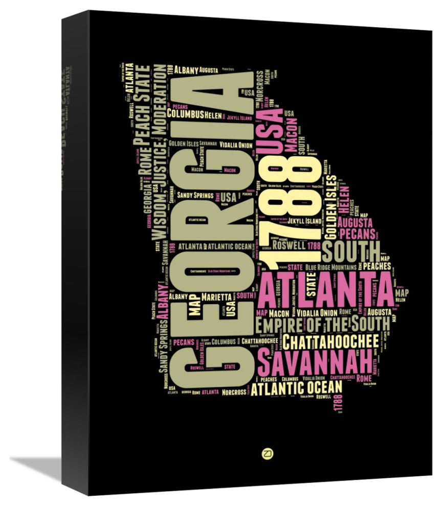 "Georgia Word Cloud 1" Fine Art Print