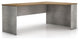 Broome Right-Facing Corner Desk, Weathered Concrete on Latte Walnut