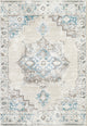 Abani Urbana URB120A Traditional Distressed Ivory and Light Blue Area Rug