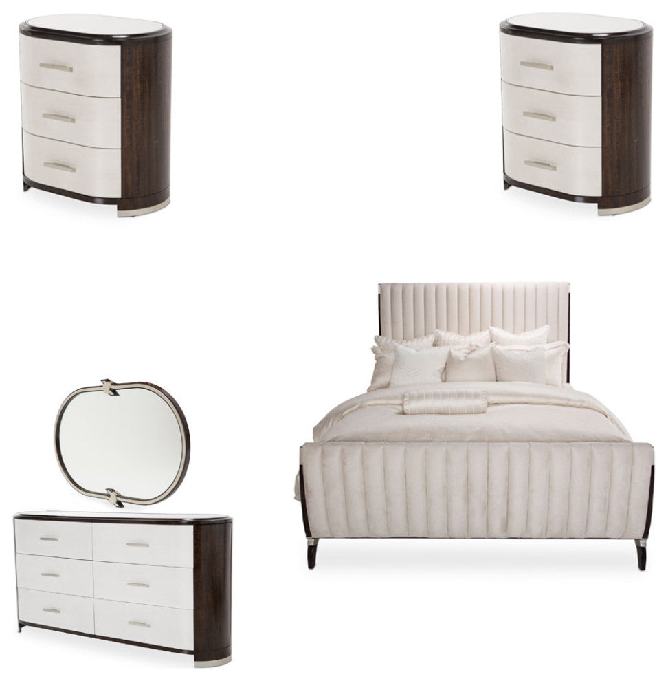 AICO Furniture Paris Chic 5 Piece King Bedroom Set