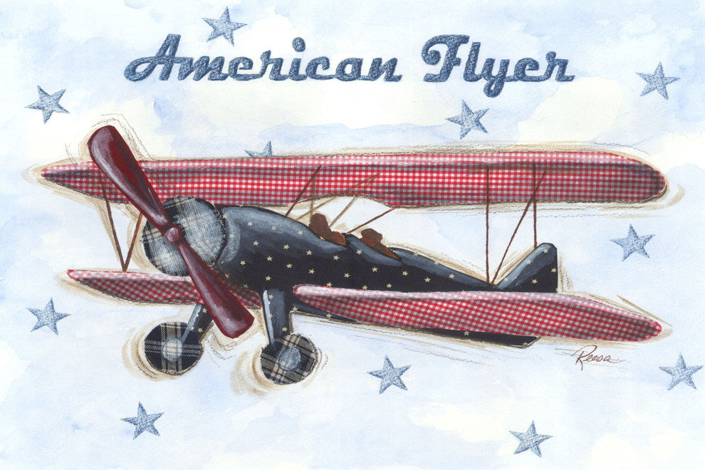 Marmont Hill, "American Flyer" by Reesa Qualia Painting on Wrapped Canvas, 24x16