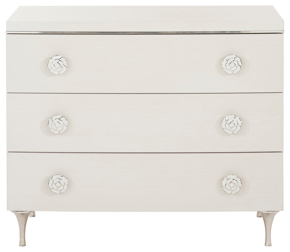 Bernhardt Silhouette Nightstand, Eggshell Finish 34 inch